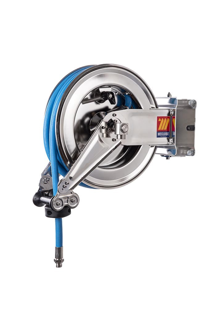 MecLube 071-2213-410 - AVVOLGITUBO AUTOMATICO IN ACCIAIO INOX AISI 304 ORIENTABILE SX-400 PER USO ALIMENTARE 120??C ? 1/2