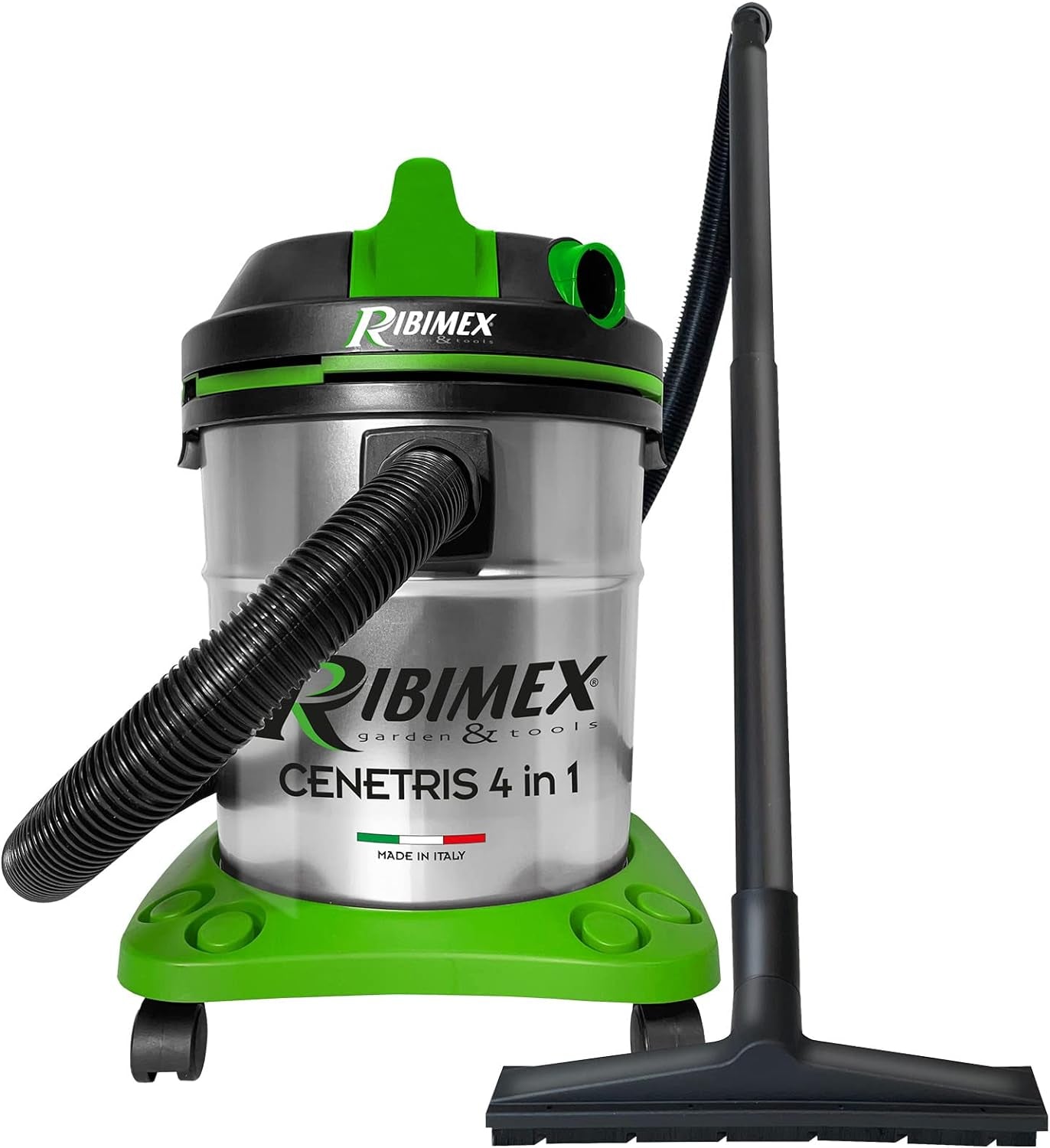 Ribimex CENETRIS 4in1 - Aspiracenere aspira polvere, liquidi, e soffiante 1200 watt 20 litri , MADE IN ITALY