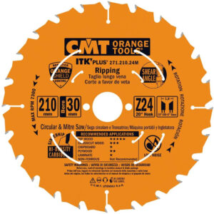 CMT 271.210.24M - Disco per troncatrice taglio legno - ?210mm 24 denti