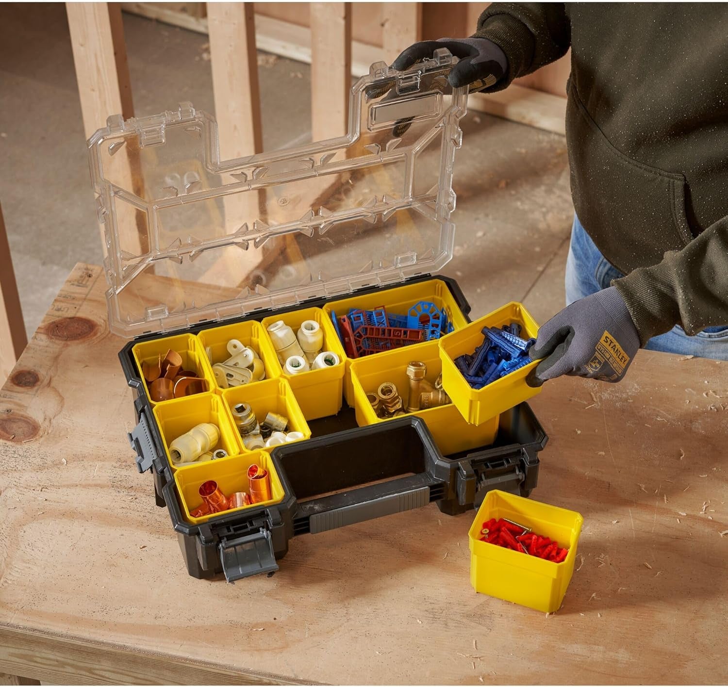 Stanley 1-97-521 - Organizer valigetta porta attrezzi a 10 scomparti FATMAX - Image 2