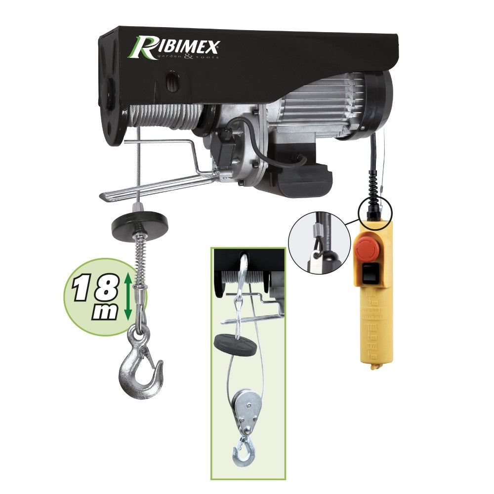 Paranco elettrico completo di bandiera Ribimex PE125/250C fino a 250 kg - Image 3