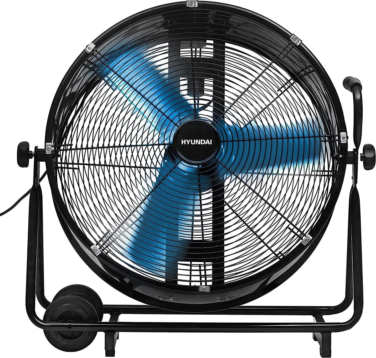 Hyundai 75626 - Ventilatore industriale a pavimento , 220V - 500W - Diametro 90 cm