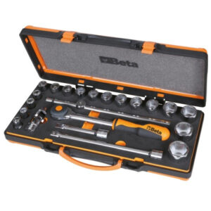 Beta 920A/C17MR - Assortimento di 17 chiavi a bussola esagonali e 5 accessori in termoformato morbido, in cassetta di lamiera