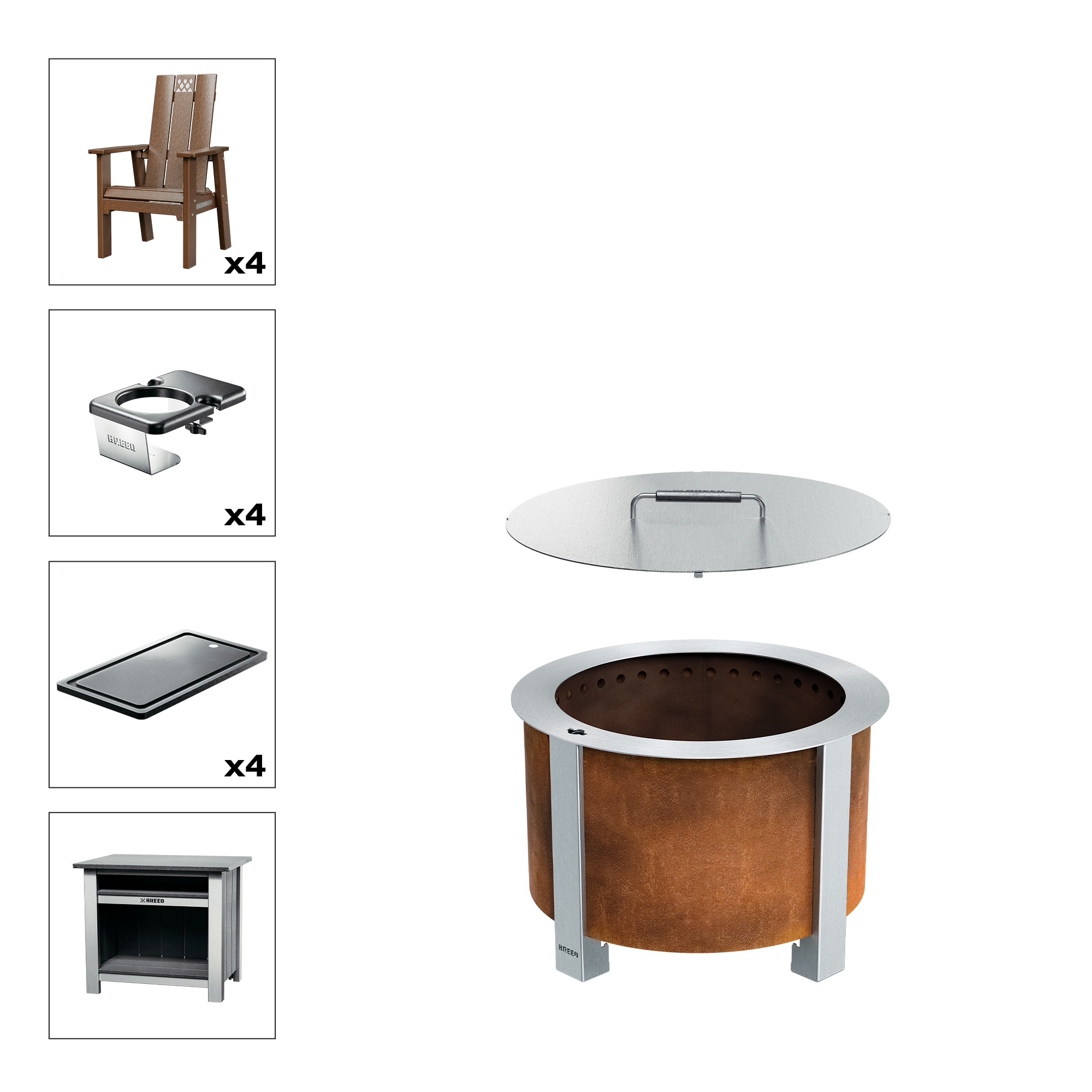 X Series Total Patio Fire Pit Bundle - Image 19