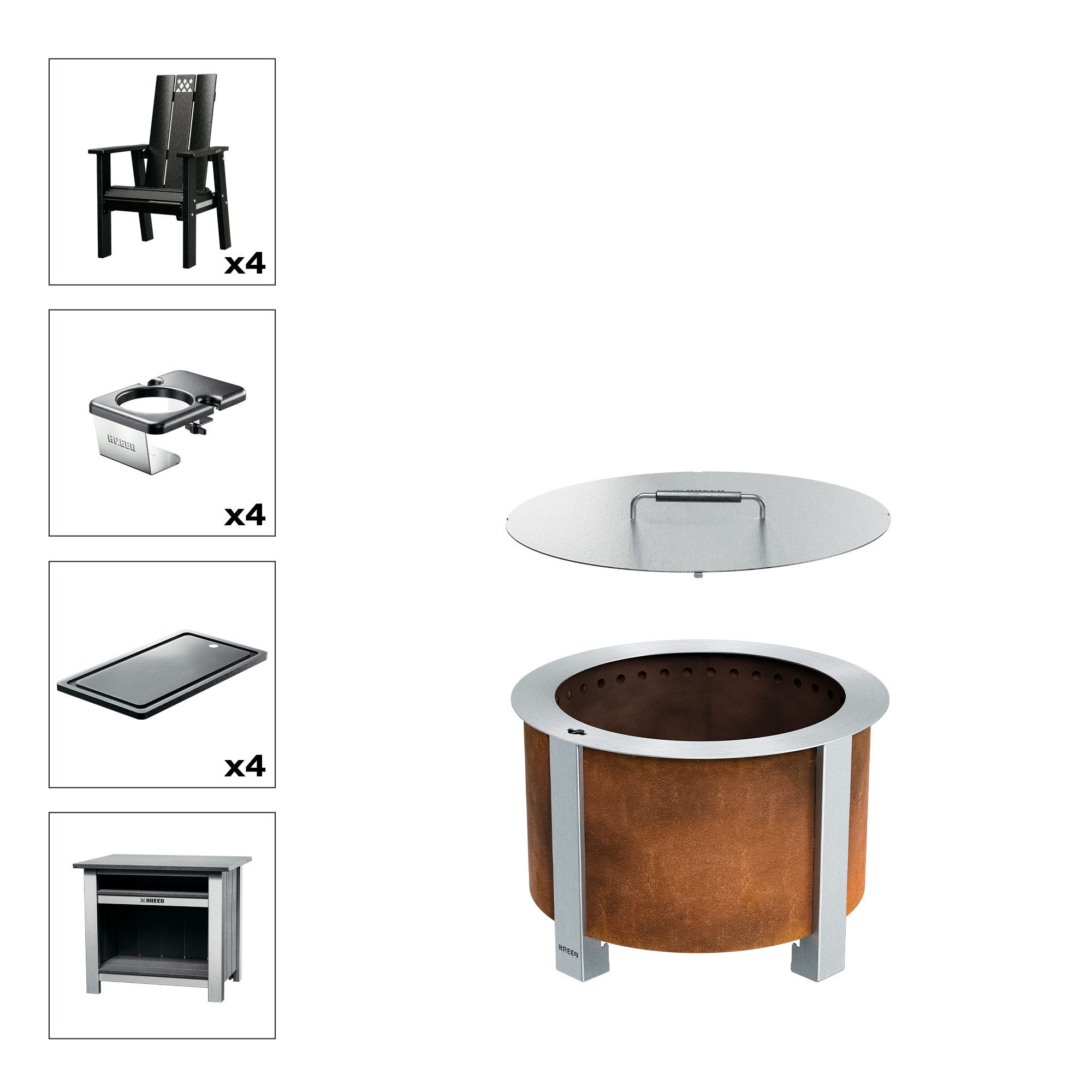 X Series Total Patio Fire Pit Bundle - Image 16