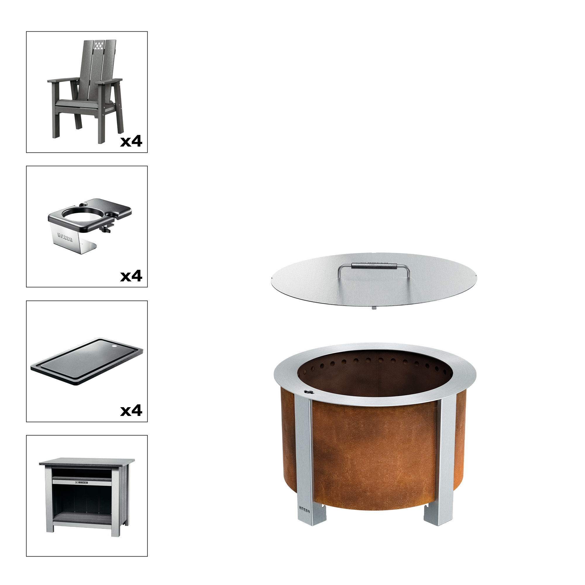 X Series Total Patio Fire Pit Bundle - Image 17