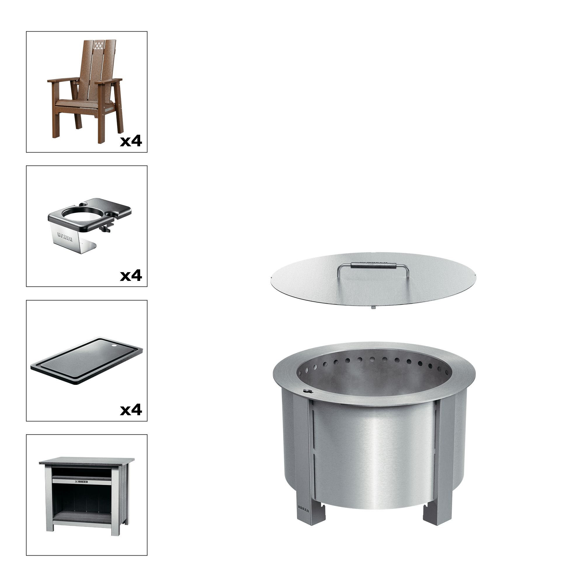 X Series Total Patio Fire Pit Bundle - Image 23