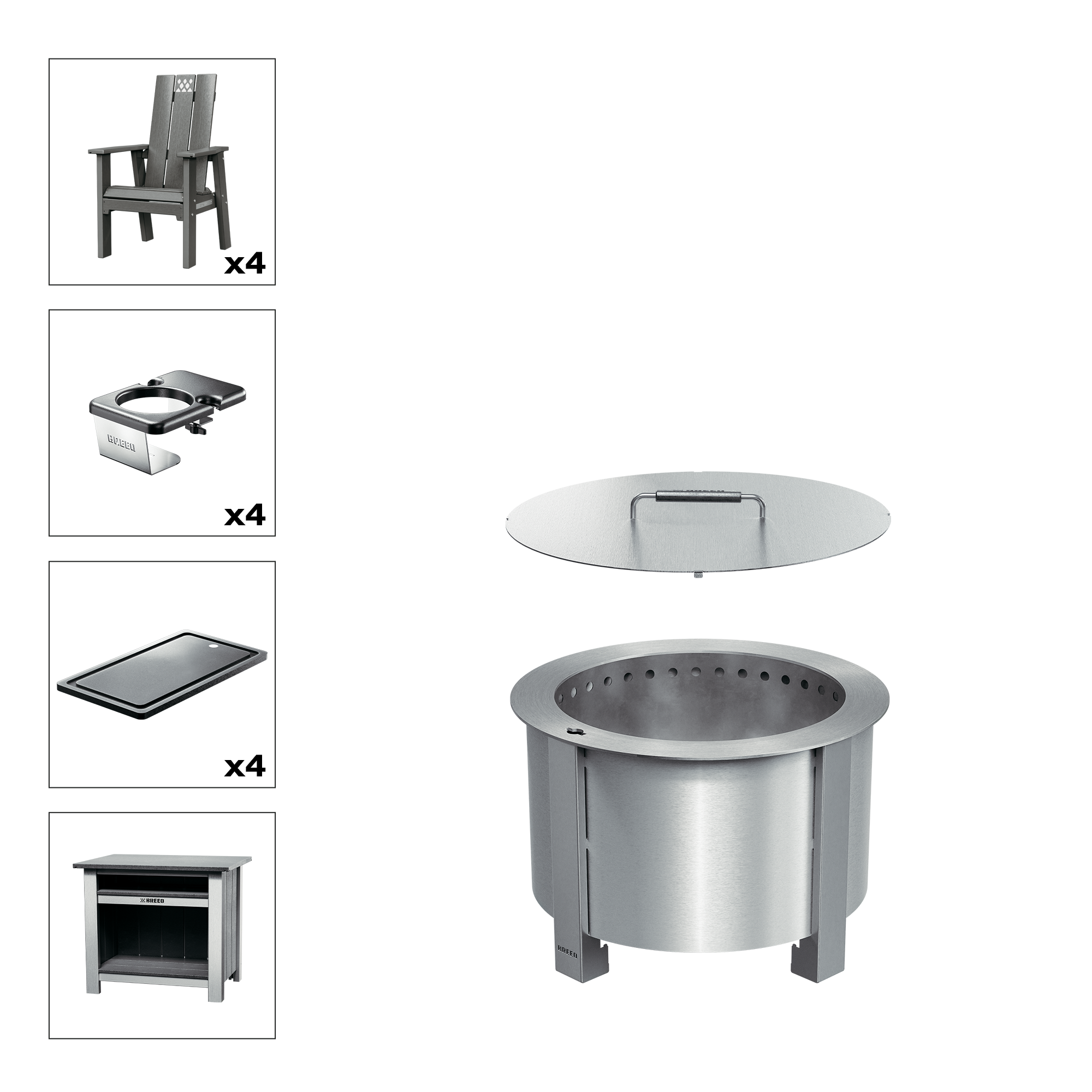 X Series Total Patio Fire Pit Bundle - Image 21