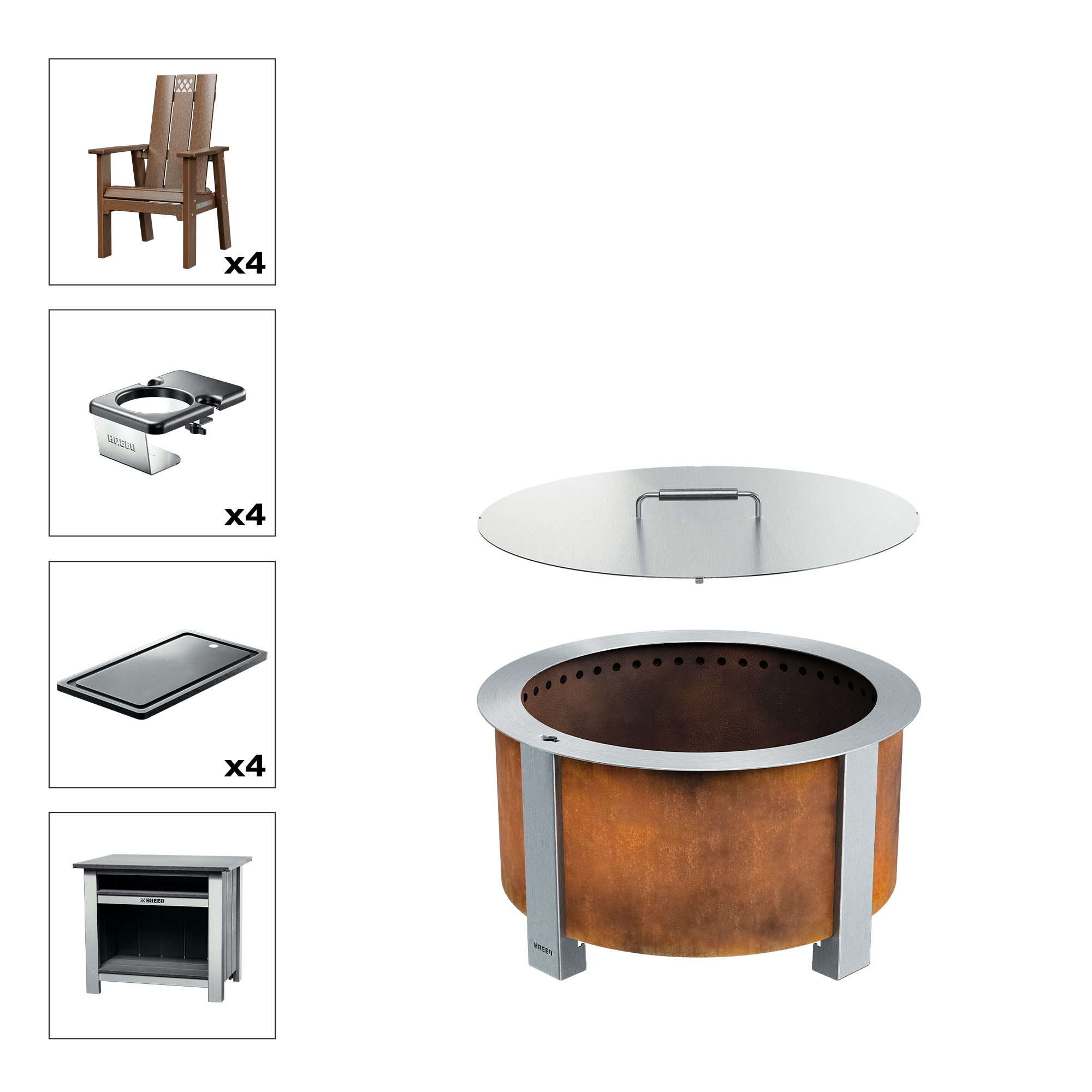 X Series Total Patio Fire Pit Bundle - Image 26