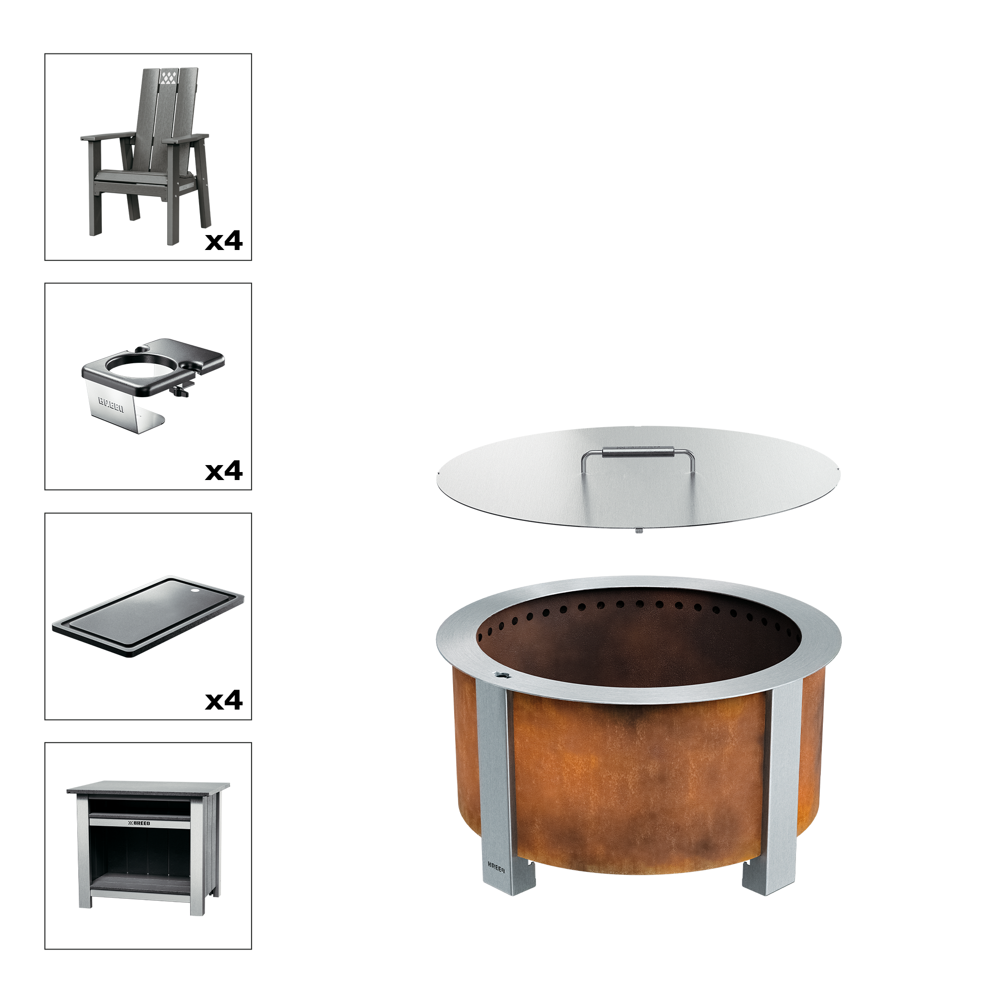 X Series Total Patio Fire Pit Bundle - Image 24