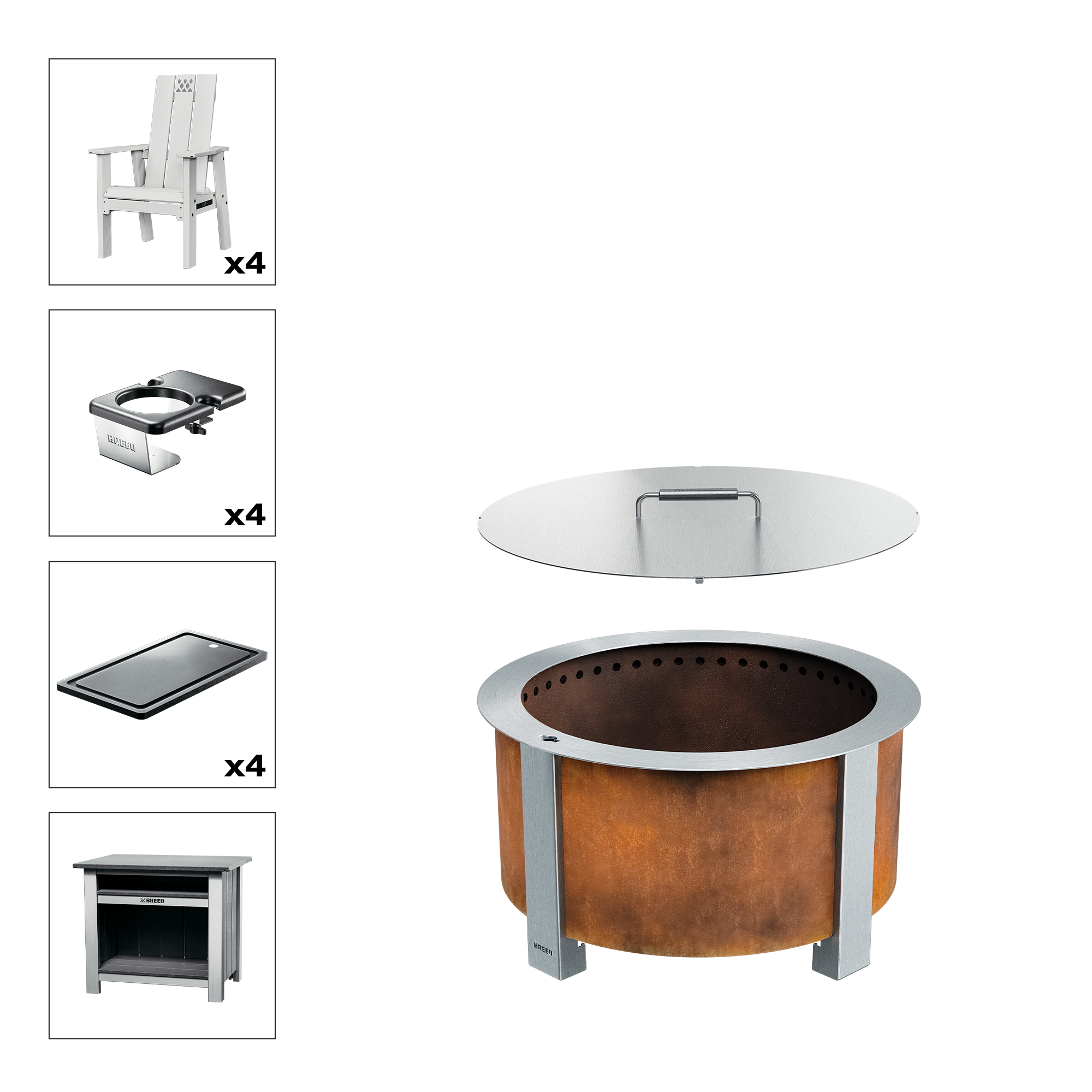 X Series Total Patio Fire Pit Bundle - Image 25