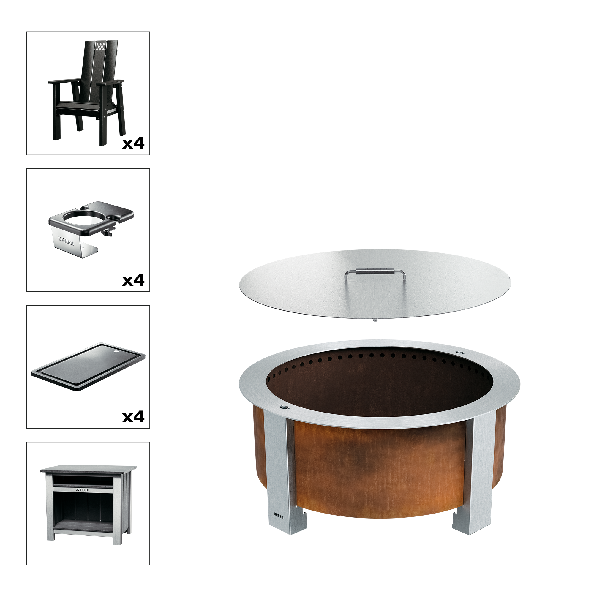 X Series Total Patio Fire Pit Bundle - Image 31