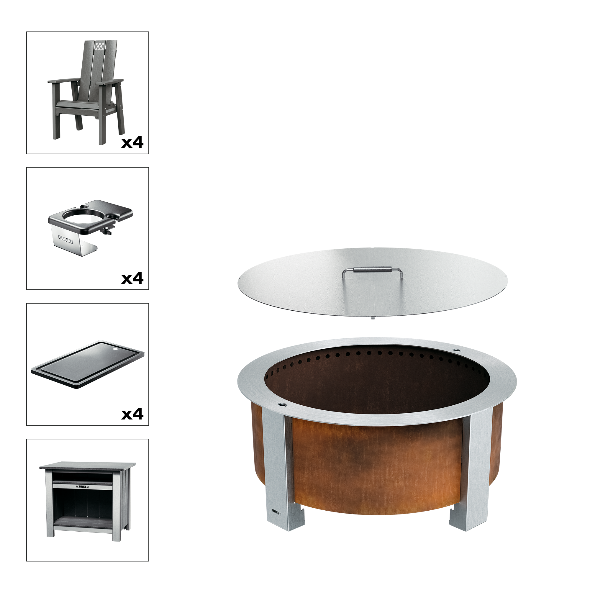 X Series Total Patio Fire Pit Bundle - Image 32