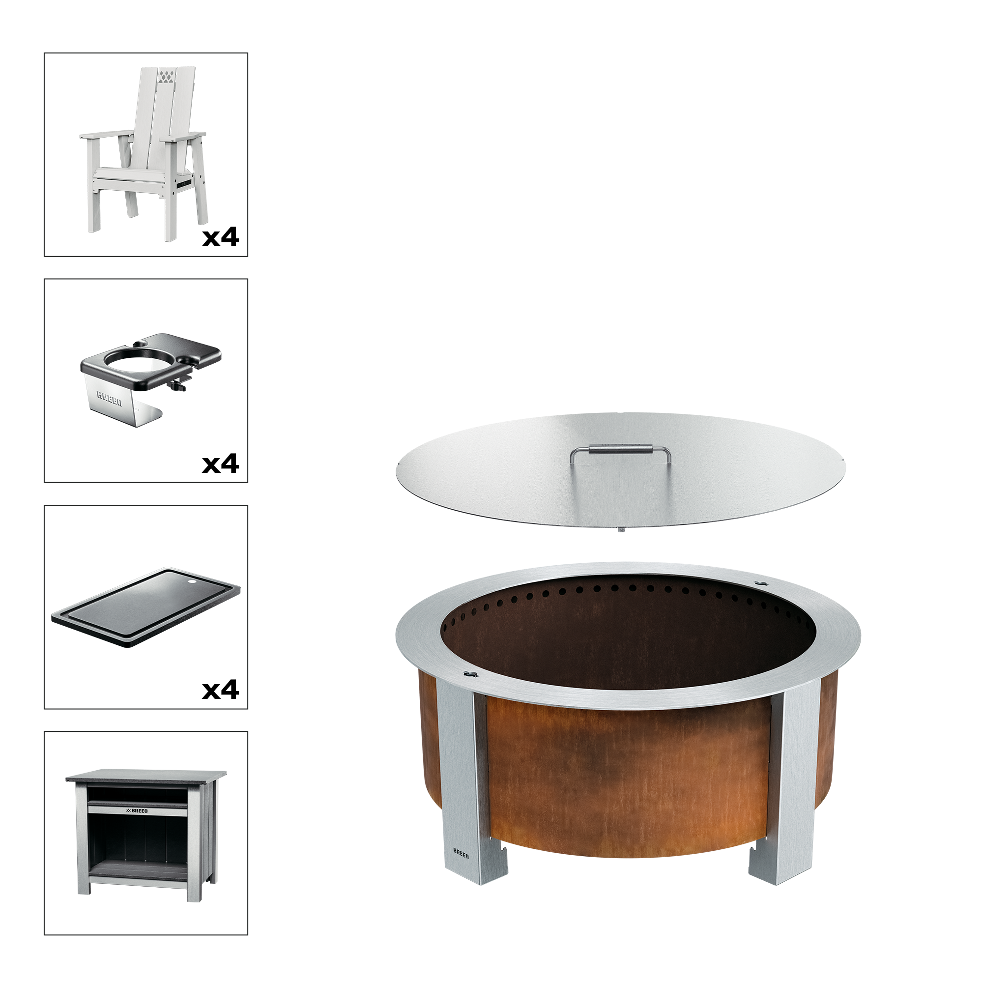 X Series Total Patio Fire Pit Bundle - Image 33