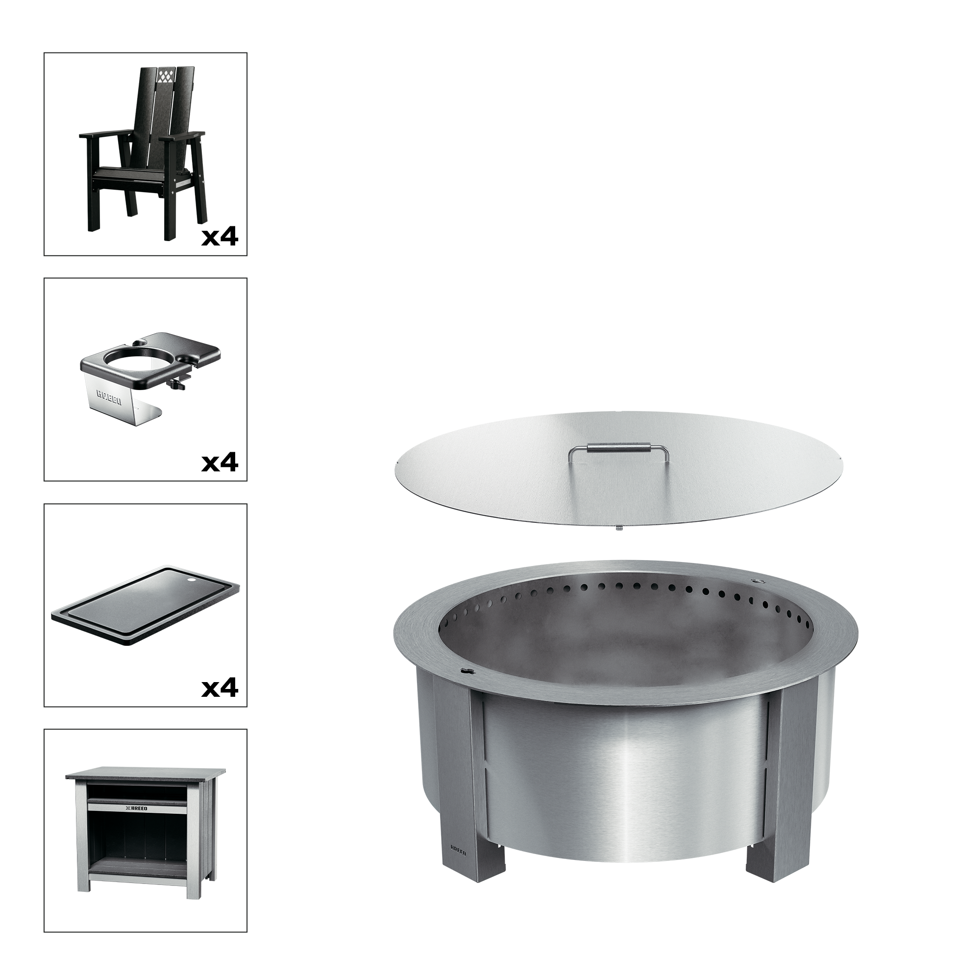 X Series Total Patio Fire Pit Bundle - Image 35