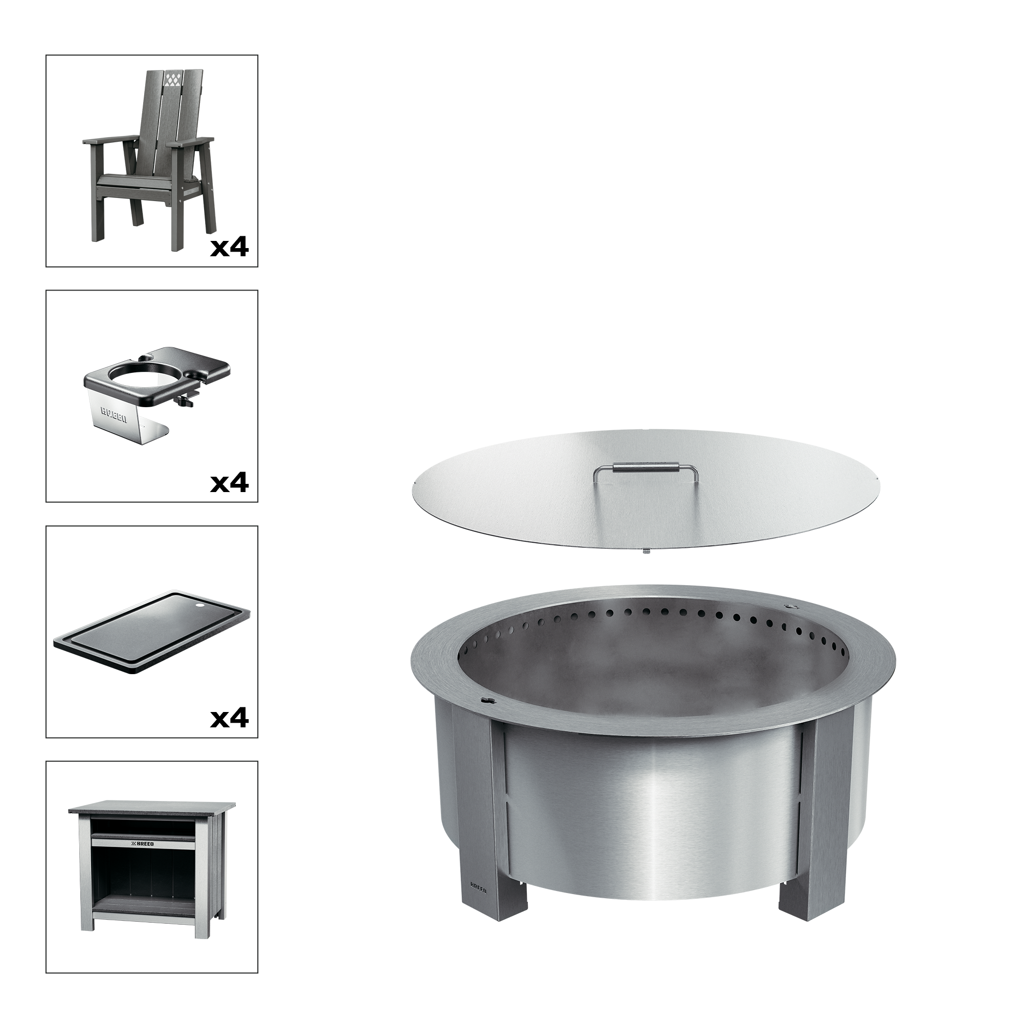 X Series Total Patio Fire Pit Bundle - Image 36