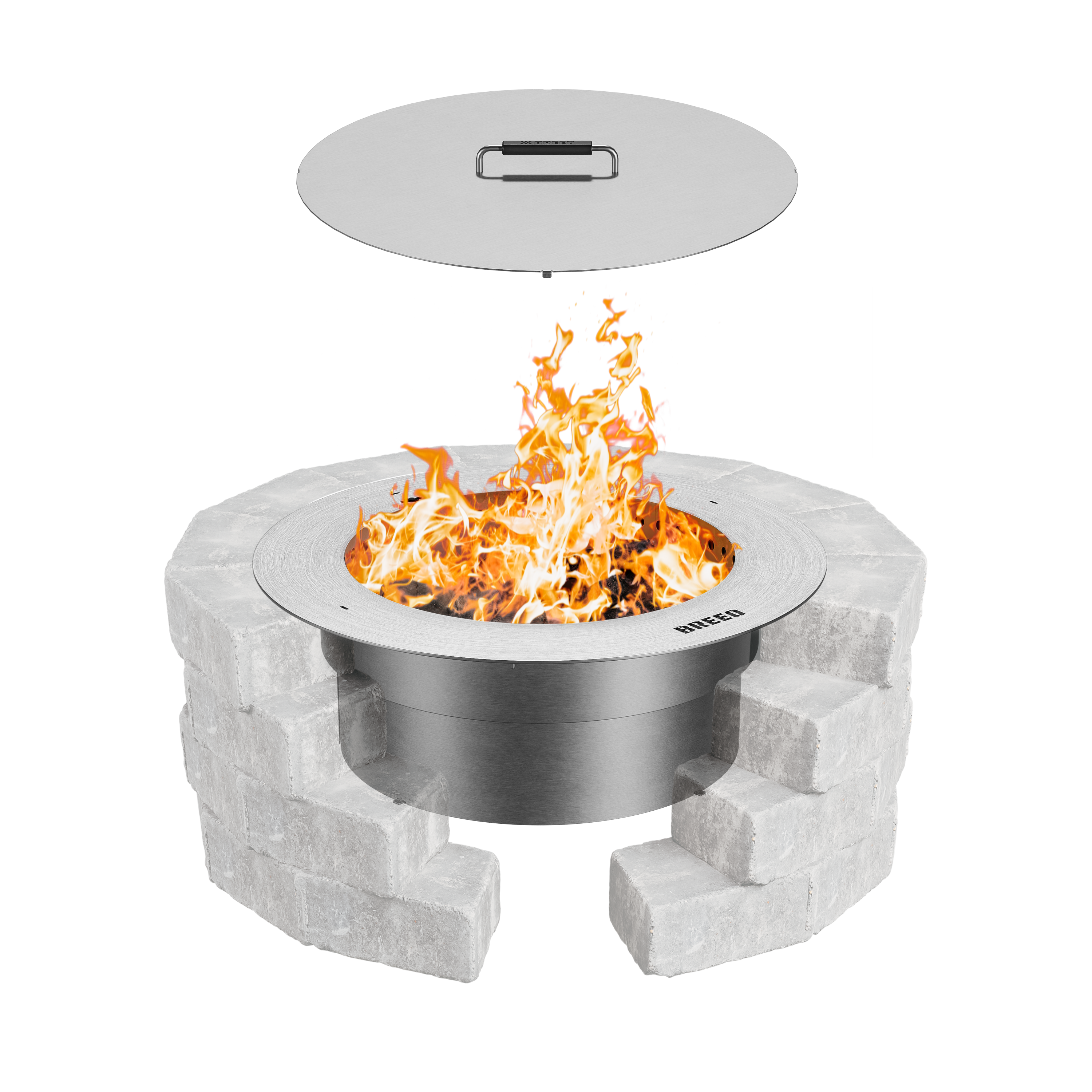 Zentro Stainless Steel Smokeless Fire Pit Insert - Image 12