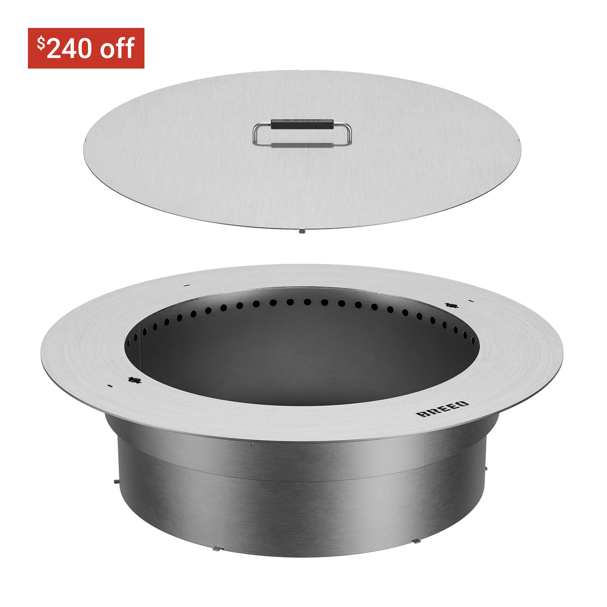 Zentro Stainless Steel Smokeless Fire Pit Insert - Image 9
