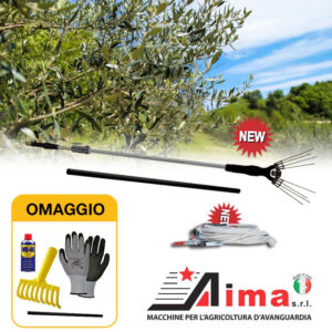 Abbacchiatore olive a batteria Aima ATHENA 12V con asta da 216/300 cm, per piante folte CON OMAGGIO