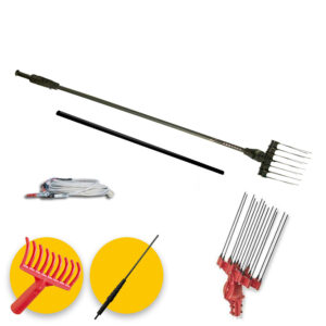 Abbacchiatore olive a batteria Aima VARENNE 12V con asta fissa da 247cm per olive tanaci