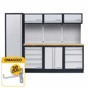 Kraftwerk 3964B - Arredamento officina a 4 elementi con piano in legno