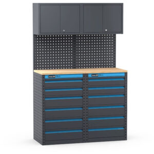 Fami 391G05 - Arredamento arredo officina con cassettiera e armadio a 1 anta