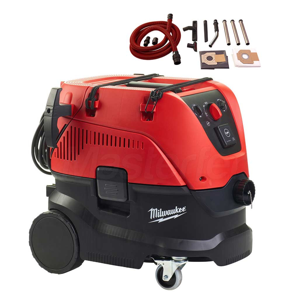 Milwaukee AS 30 MAC - Aspiratore solidi/liquidi 30L classe M con scuotifiltro automatico