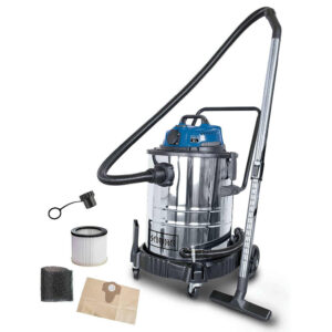 Scheppach ASP50-ES - Bidone aspiratutto aspirapolvere e liquidi in inox 50lt 1400w