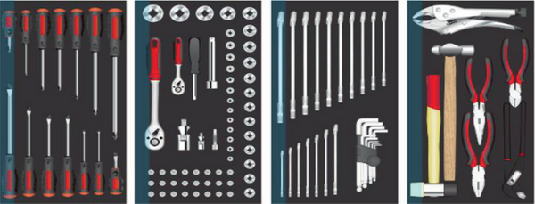 MarcoTools 05.088.142 - Arredamento modulare per officina completo di 107 utensili - Image 4