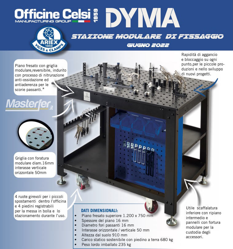 Dyma 2800/66 - Banco mobile da saldatura completo di 66 utensili - Image 5