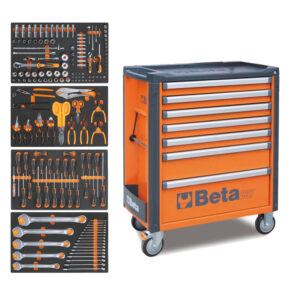 Beta 3700 O7/5M - Cassettiera carrello attrezzi 7 cassetti completo di 181 utensili