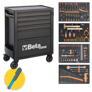Beta RSC24/6N-249UT - Carrello 6 cassetti nero, completo di 249 utensili