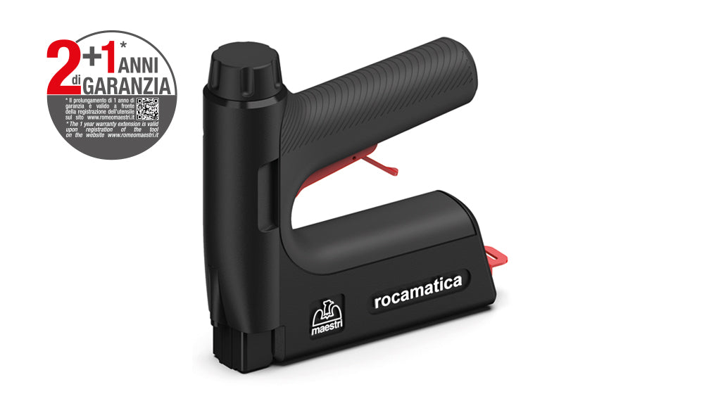 Romeo Maestri Rocamatica 114 - Fissatrice a batteria ricaricabile USB - 3,7V 2,0Ah - graffette 110 mm - Image 3