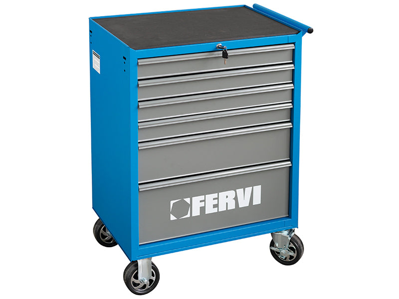 Fervi C900/B - Carrello porta utensili per officina - 6 cassetti vuoto - Image 2