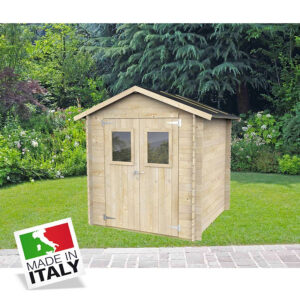 ALCE HOBBY - CASETTA IN LEGNO PORTA DOPPIA FINESTRATA 2 x 2 x 2 M