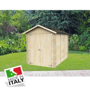 Alce Fiamma - casetta in legno 1,8 x 2,7 m porta doppia cieca