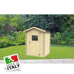 ALCE FLAVIA - CASETTA IN LEGNO 1,5 x 1,3 M CON PORTA SINGOLA FINESTRATA