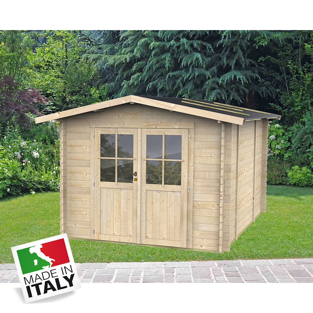 ALCE OPERA - CASETTA IN LEGNO PORTA DOPPIA 3 x 2,5 x 2,2 m
