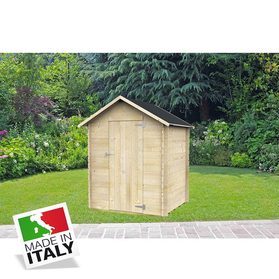 ALCE MARCELLA - CASETTA IN LEGNO dim. 1,5 X 1,3 M PORTA SINGOLA CIECA