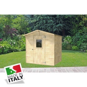 ALCE VANIGLIA - CASETTA IN LEGNO - 2 X 2 m CON PORTA SINGOLA FINESTRATA