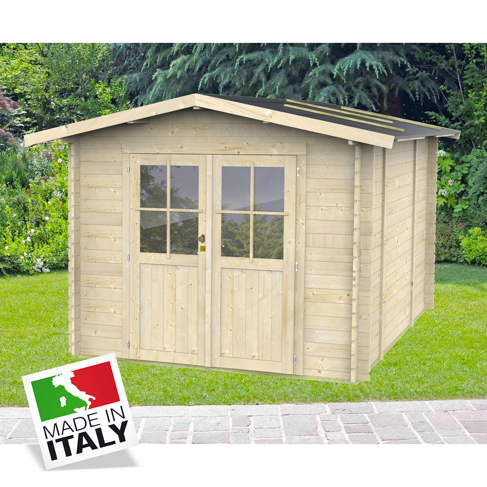 ALCE OPERA - CASETTA IN LEGNO PORTA DOPPIA 2,5 x 2,7 x 2,2 M