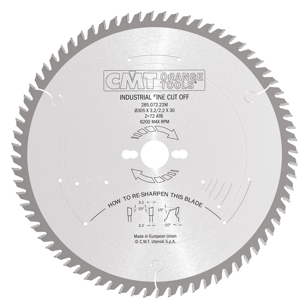 CMT 285.072.22M - Lama a disco CMT ? 305mm per taglio LEGNO precisione