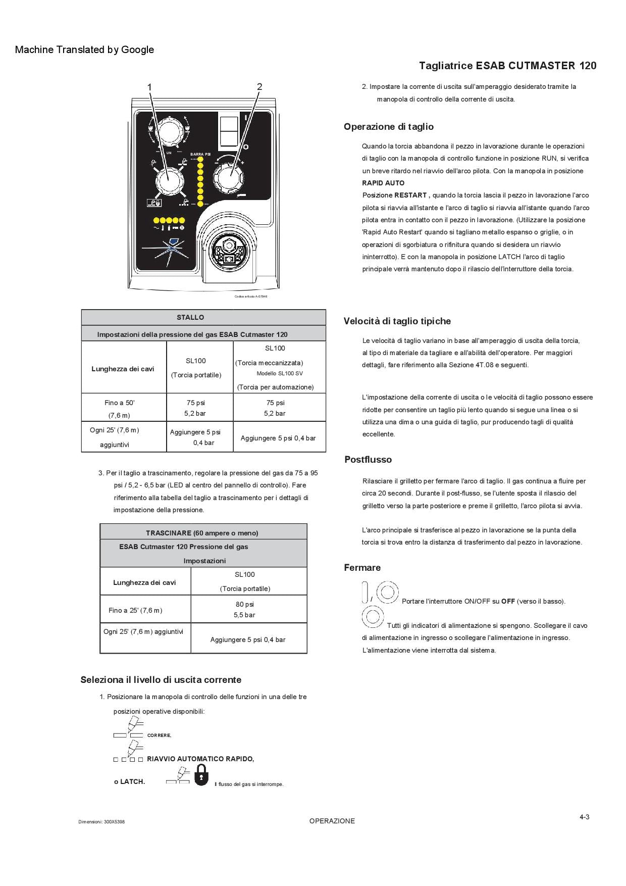 Esab ESAB Cutmaster 120 TAGLIO AL PLASMA , 6,1 m SL60 400 V trifase CE 400v - Image 5