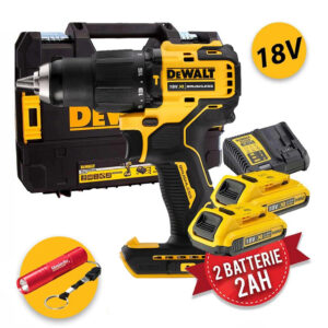 Dewalt DCD709D2T Compact - Trapano avvitatore 18V con percussione e 2 batterie da 2Ah