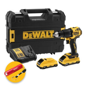 Dewalt DCD709L2T-QW Compact - Trapano avvitatore 18V con percussione e 2 batterie da 3Ah