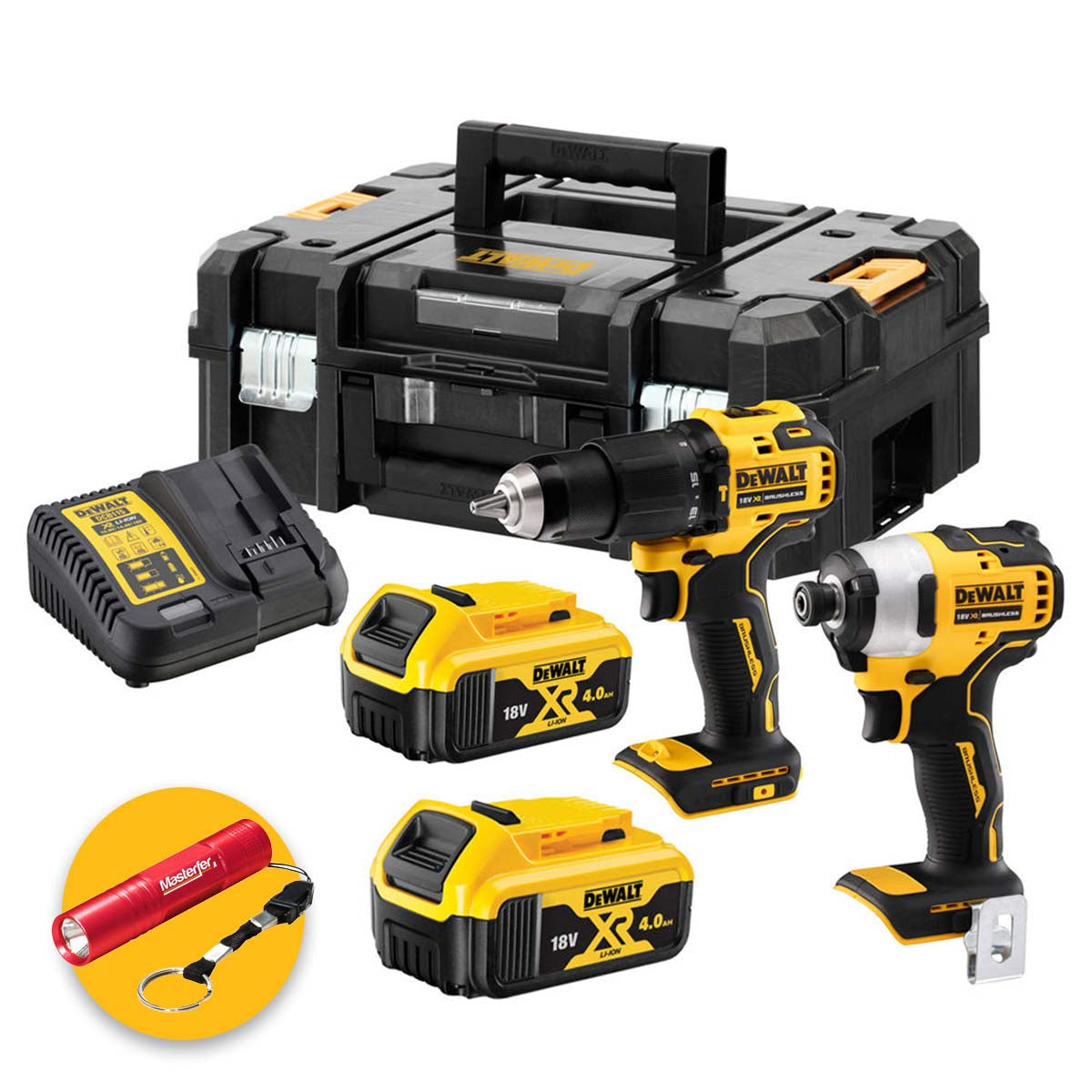 Dewalt DCK2062M2T - Trapano avvitatore DCD709 + Avvitatore a impulsi 1/4