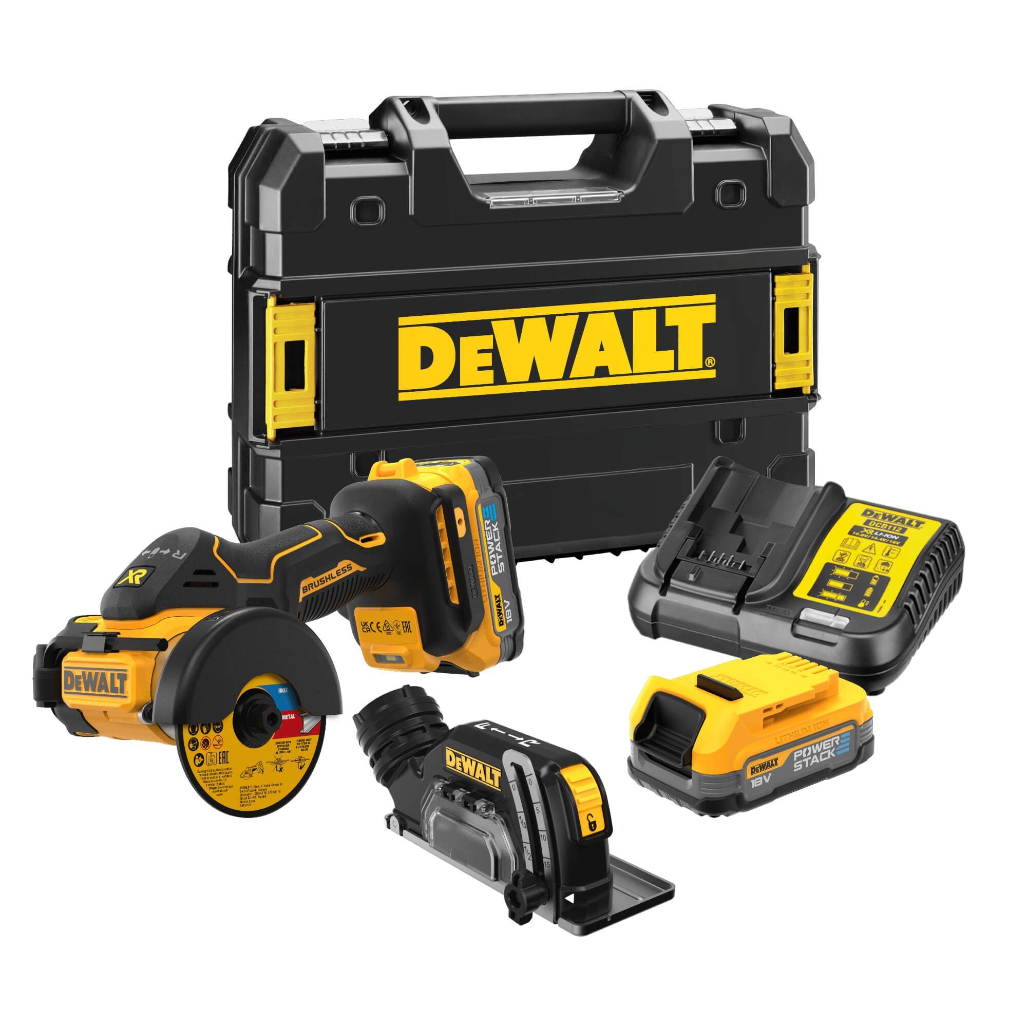 Dewalt DCS438E2T-QW - Mini smerigliatrice a batteria 18V - disco da 76 mm - 2 batterie Powerstack - Image 2
