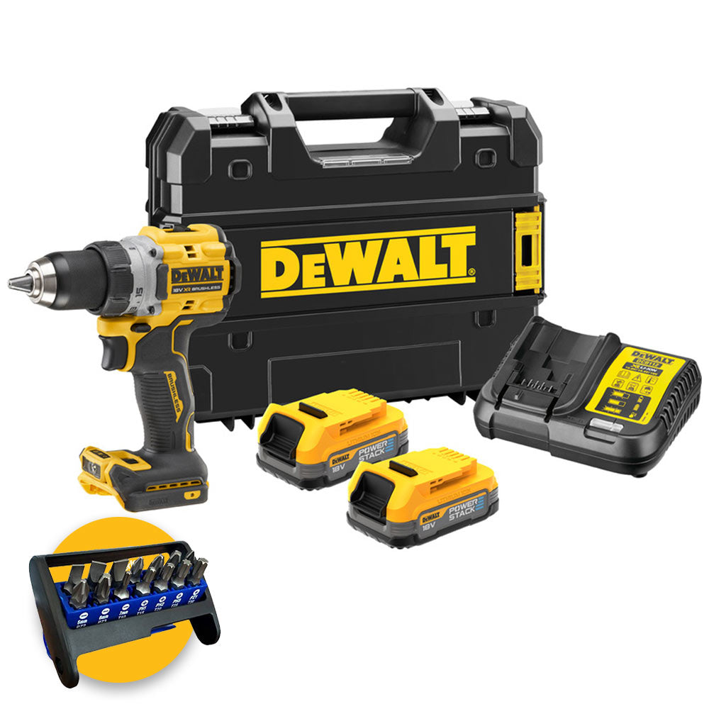 Dewalt DCD800E2T-QW - Trapano avvitatore a batteria 18V POWERSTACK