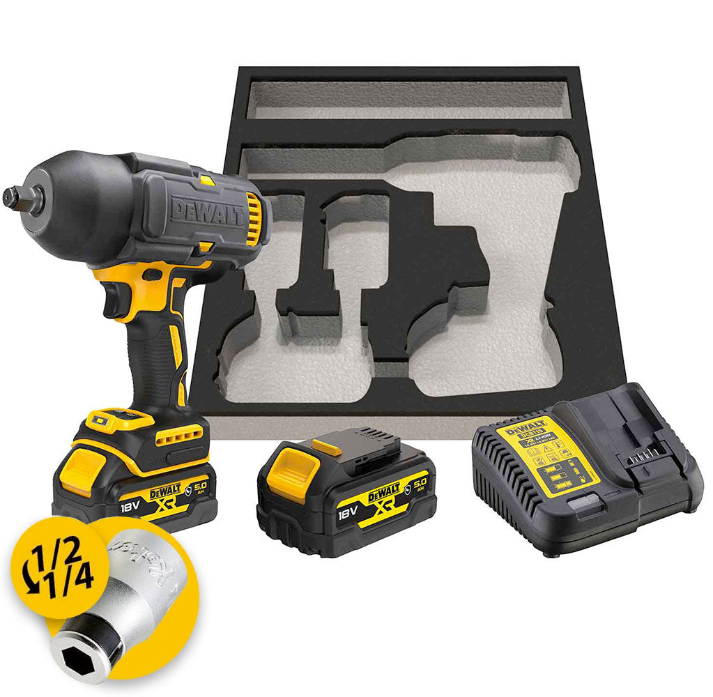 Dewalt DCF900P2G-QW - Avvitatore a impulsi a batteria 18V - in termoformato morbido