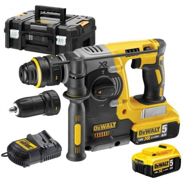 Dewalt DCH274P2T - Tassellatore a batteria 18V SDS-Plus con doppio mandrino - 2 x 5Ah - Image 3